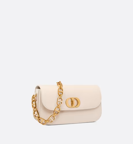 30 MONTAIGNE AVENUE BAG Dusty Ivory Box Calfskin