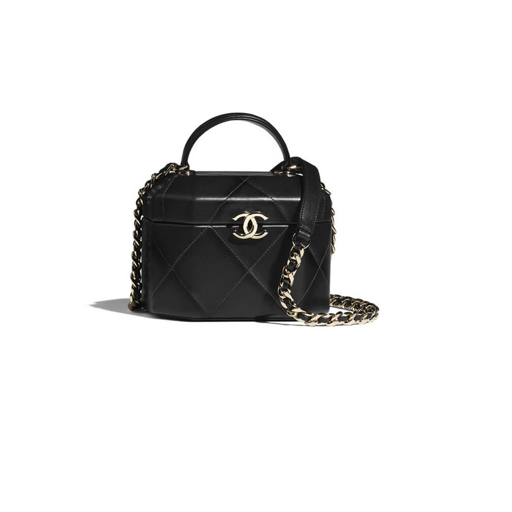 Chanel Lambskin Small Vanity Case AS2630 Black