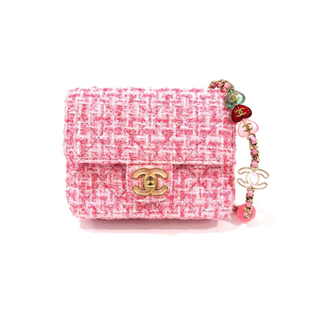 Chanel Mini Flap Bag in Pink Tweed AS3782