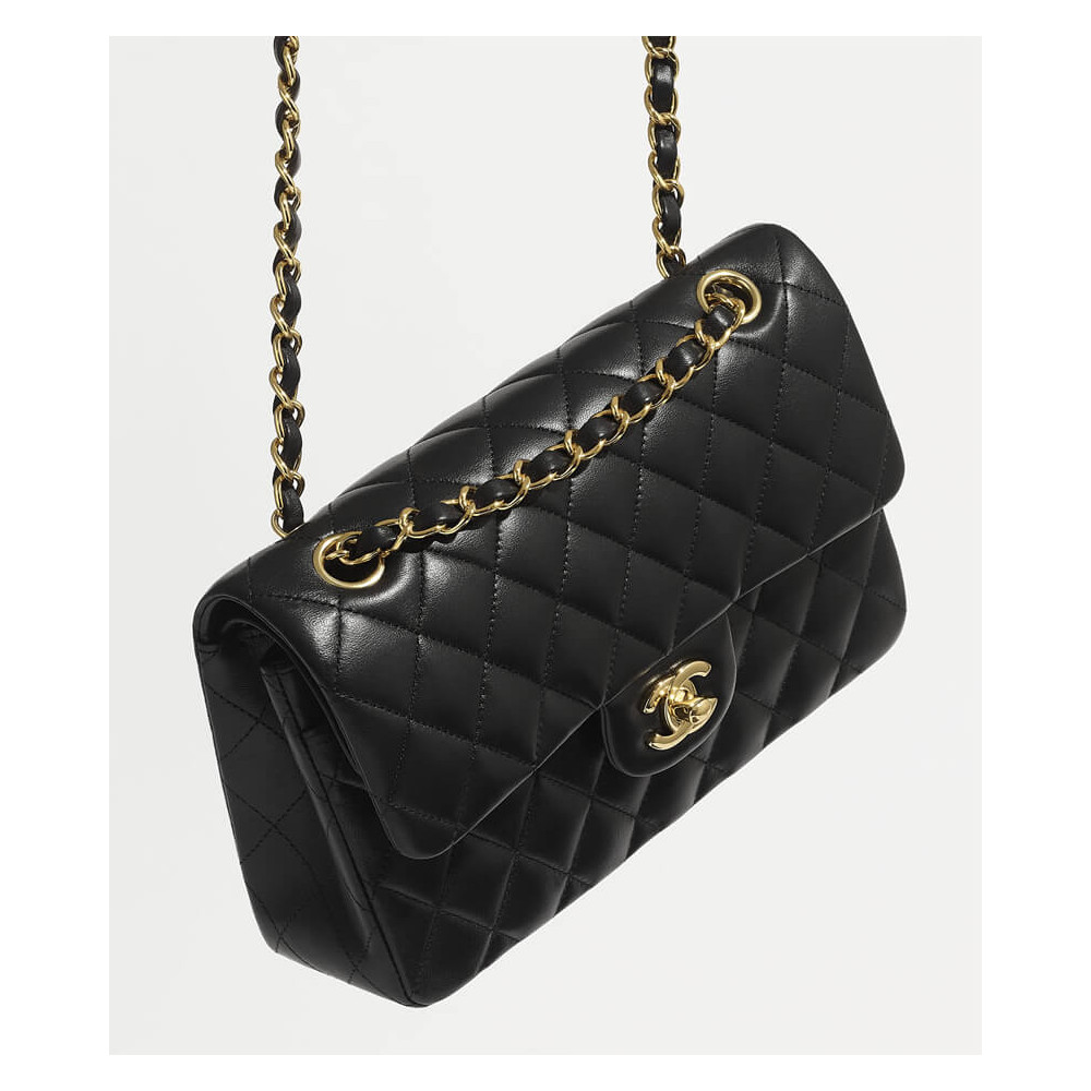 Chanel Small Classic Double Flap Bag A01113 in Lambskin