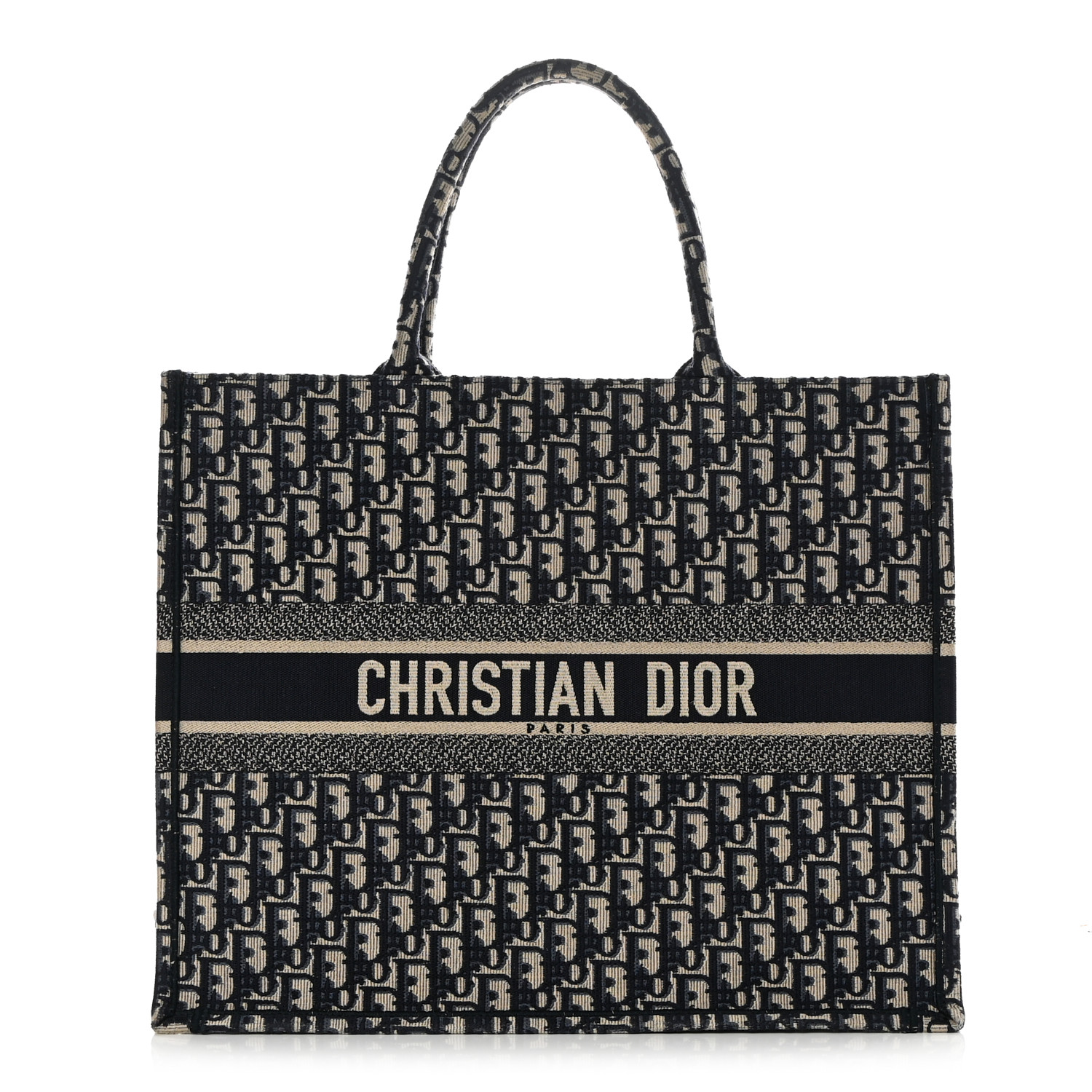 CHRISTIAN DIOR Oblique Large Book Tote Blue