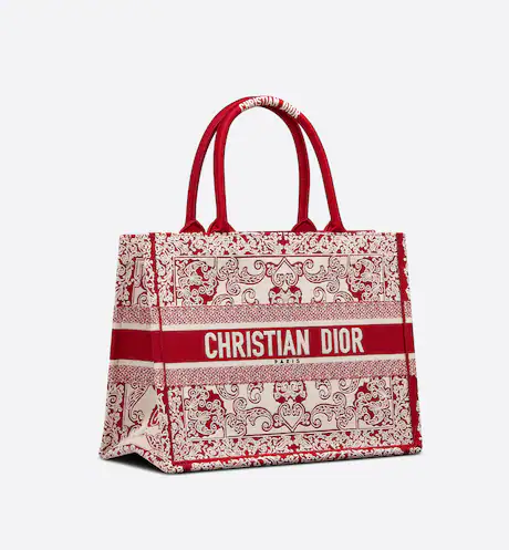 DIOR BOOK TOTE White and Red (36 x 27.5 x 16