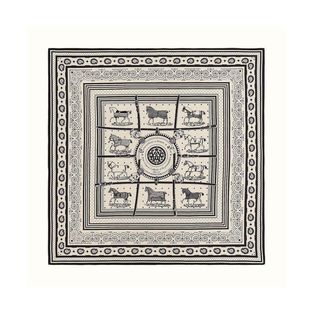 Hermes Couvertures Et Tenues De Jour Bandana Shawl 140 H243507