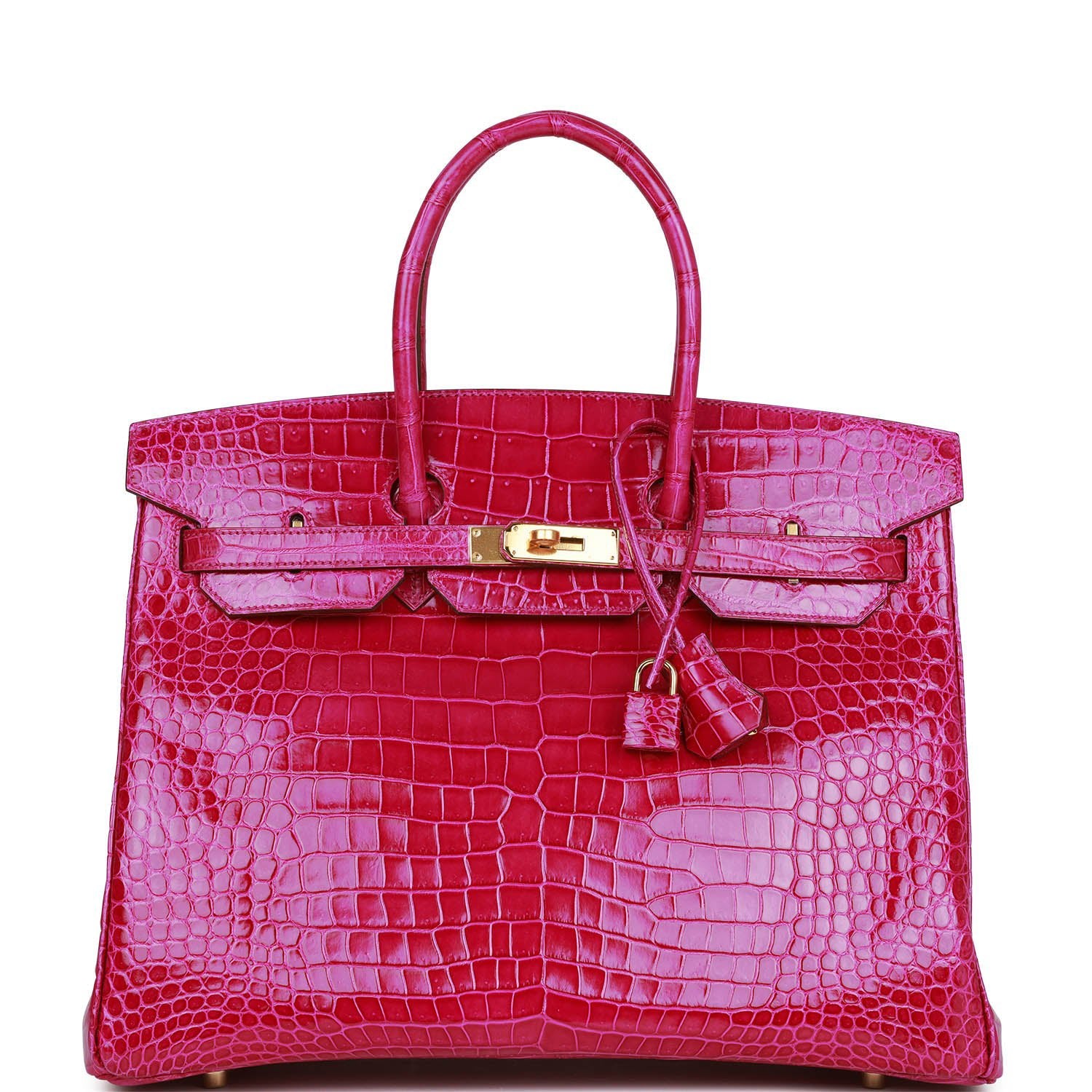 Hermès Birkin 35 Rose Scheherazade Shiny Niloticus Crocodile Gold Hardware