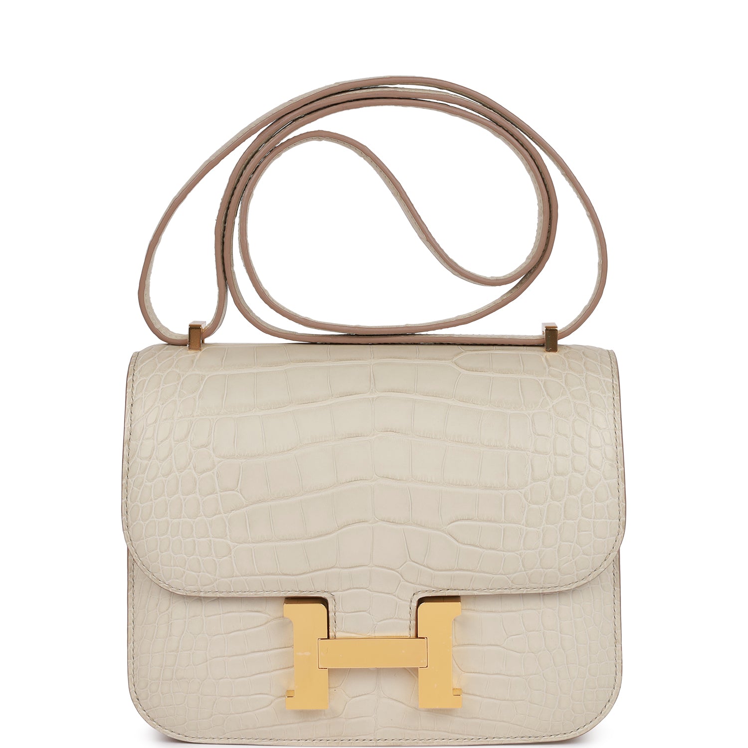 Hermès Constance 18 Beton Matte Alligator Gold Hardware