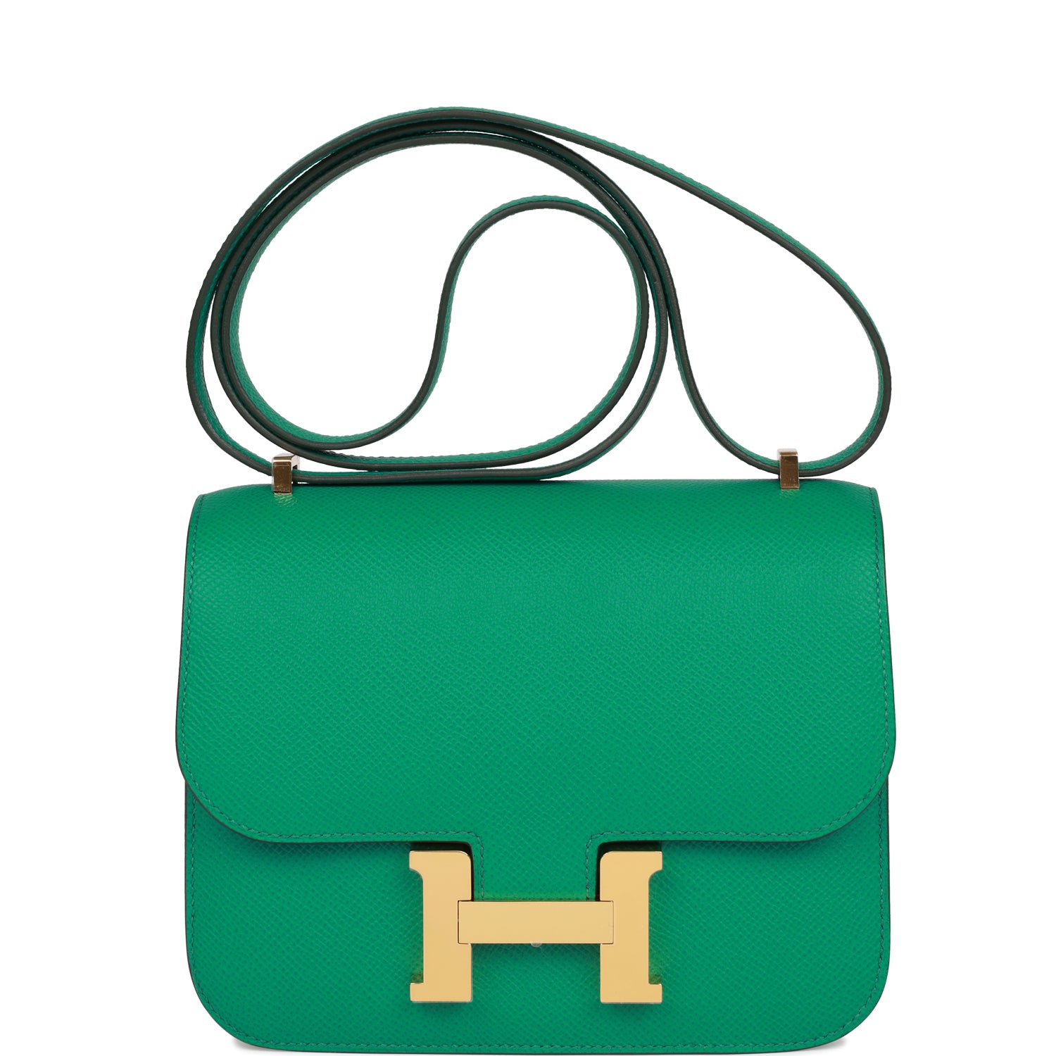 Hermès Constance 18 Vert Jade Epsom Gold Hardware