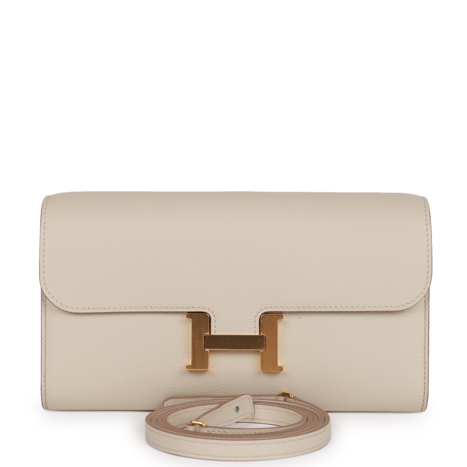 Hermès Constance Wallet To Go Beton Evercolor Gold Hardware