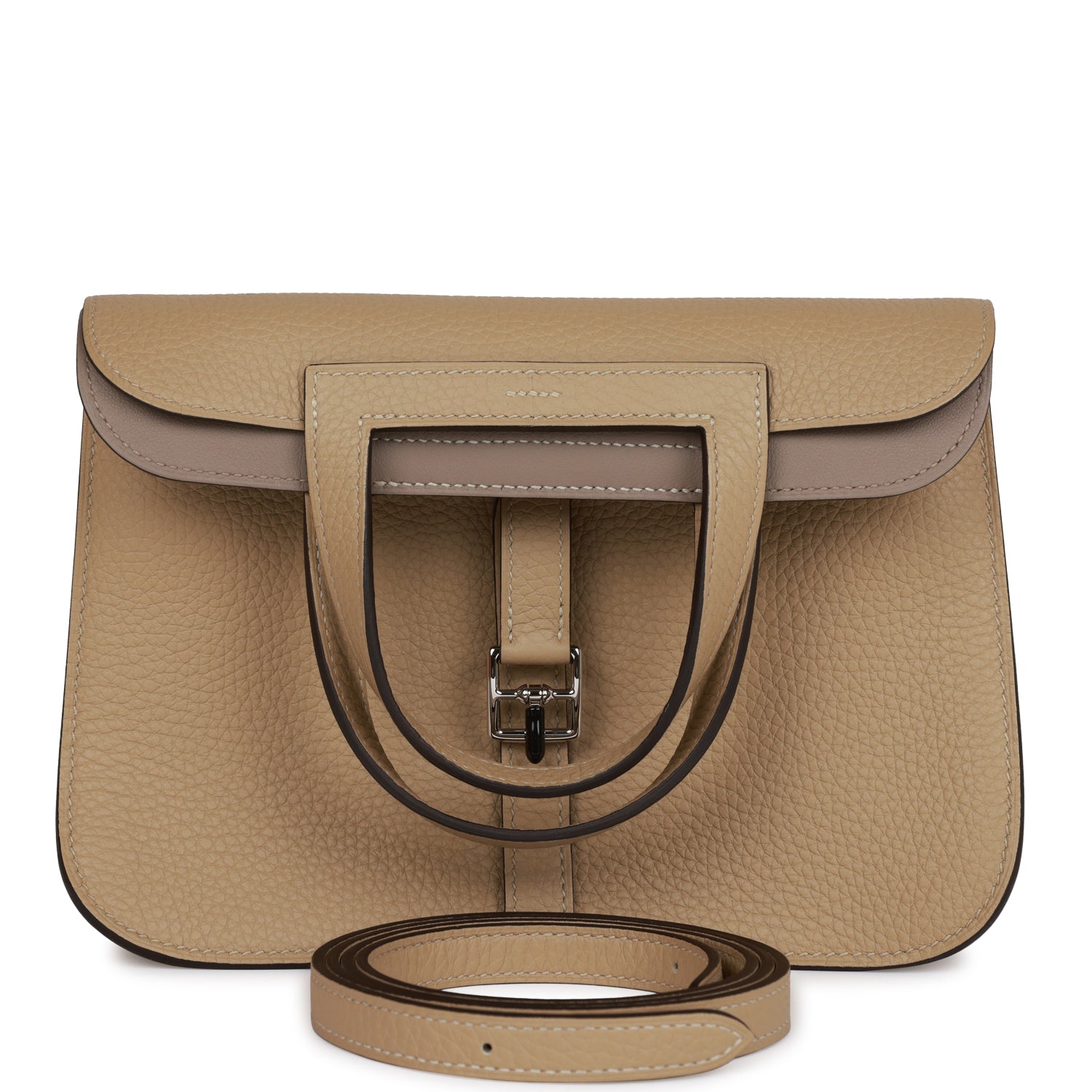 Hermès Halzan 25 Trench Clemence Verso Palladium Hardware