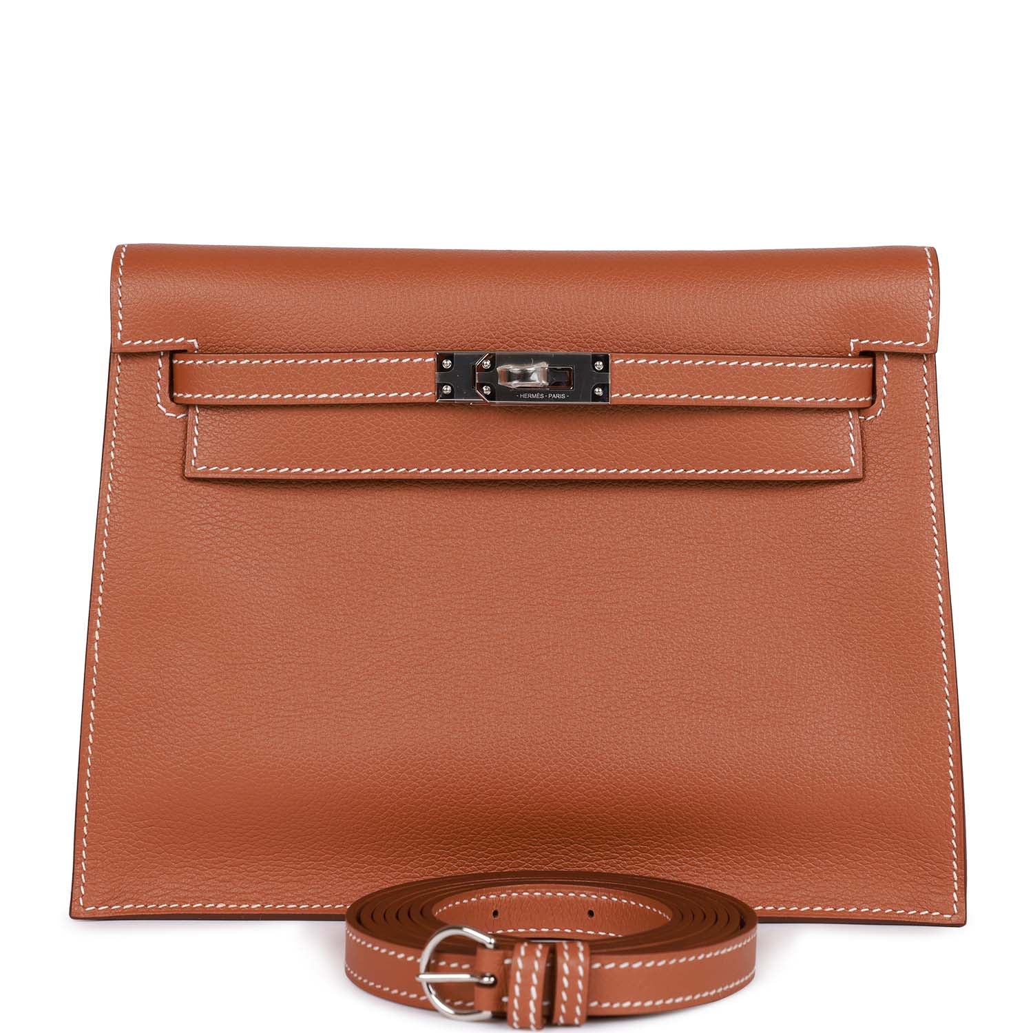 Hermès Kelly Danse Gold Evercolor Palladium Hardware