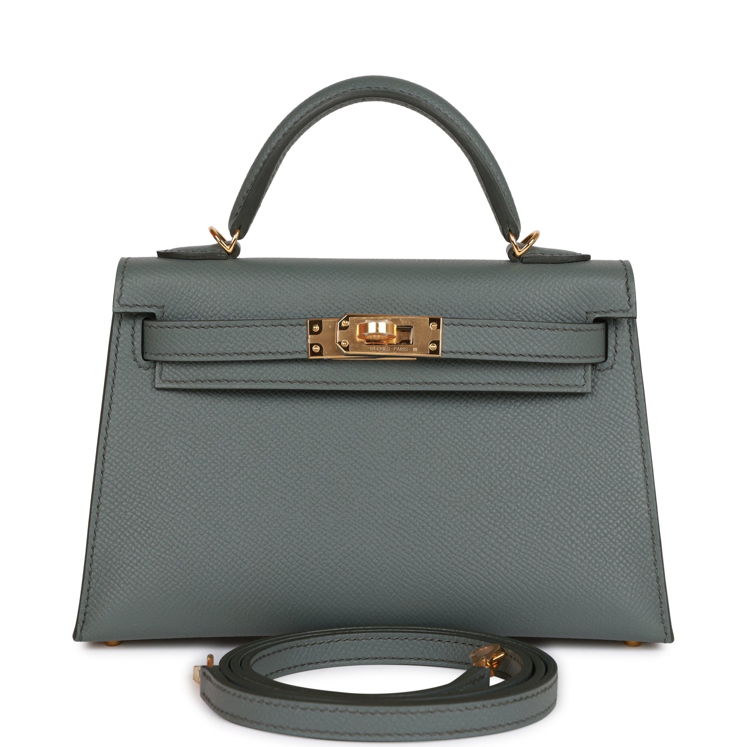 Hermès Kelly Sellier 20 Vert Amande Epsom Gold Hardware