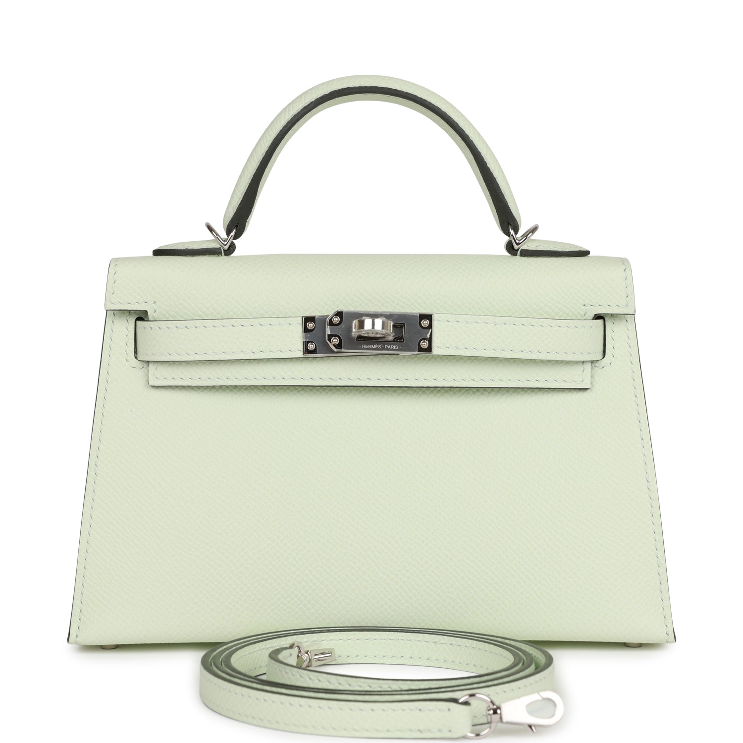 Hermès Kelly Sellier 20 Vert Fizz Epsom Palladium Hardware