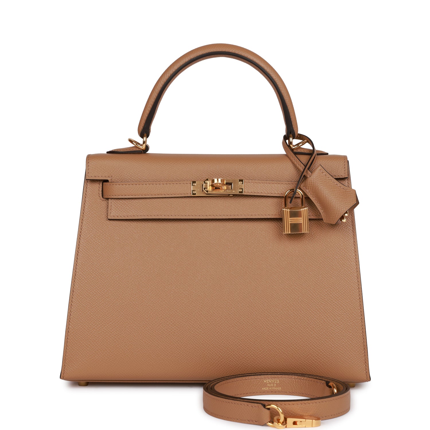 Hermès Kelly Sellier 25 Chai Epsom Gold Hardware