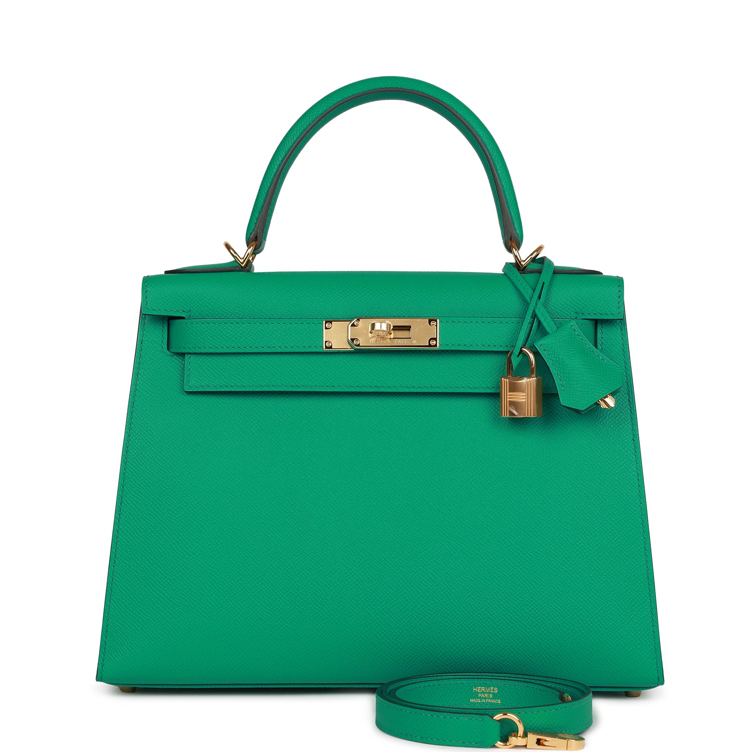 Hermès Kelly Sellier 28 Vert Jade Epsom Gold Hardware