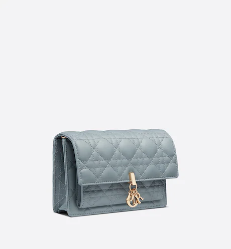 LADY DIOR CHAIN POUCH Cloud Blue