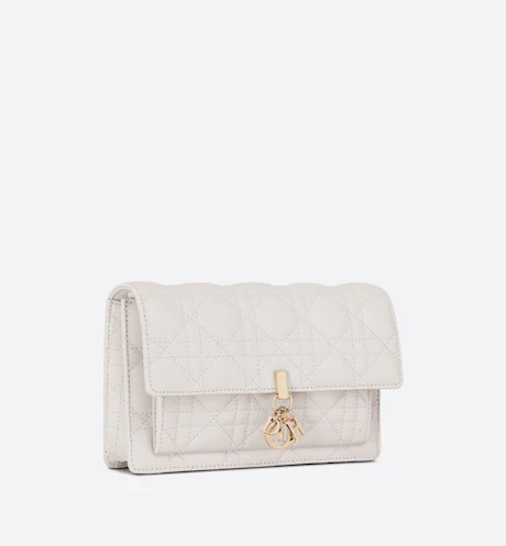 LADY DIOR CHAIN POUCH Latte