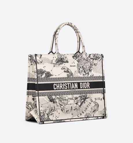 LARGE DIOR BOOK TOTE Latte Toile de  (42 x 35 x 18