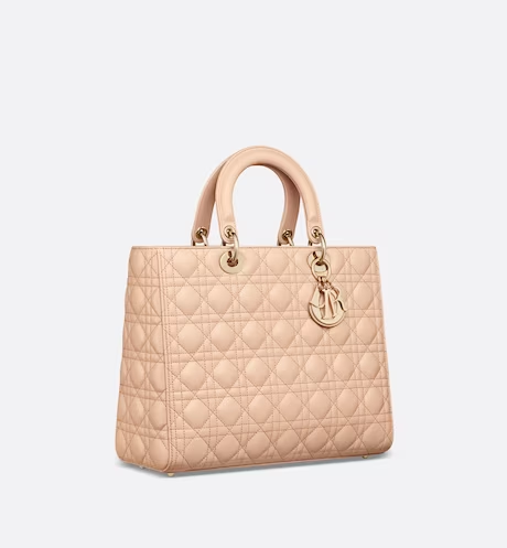 LARGE LADY DIOR BAG Sand Pink