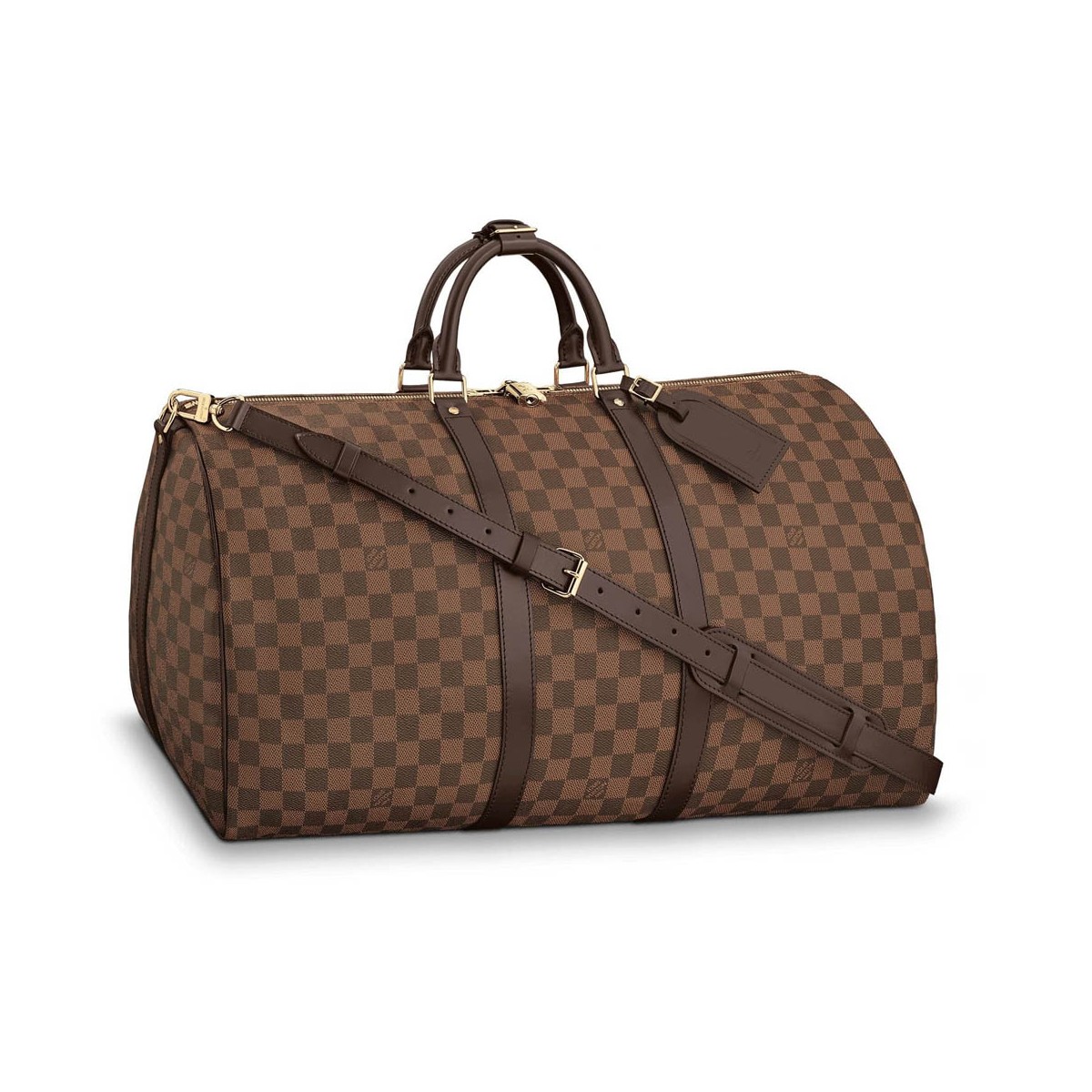 Louis Vuitton Damier Ebene Canvas Keepall Bandouliere 55  N41414