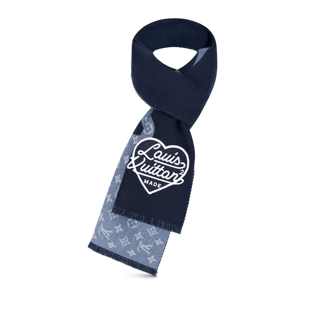 Louis Vuitton Monogram Drip Scarf MP3255 Blue