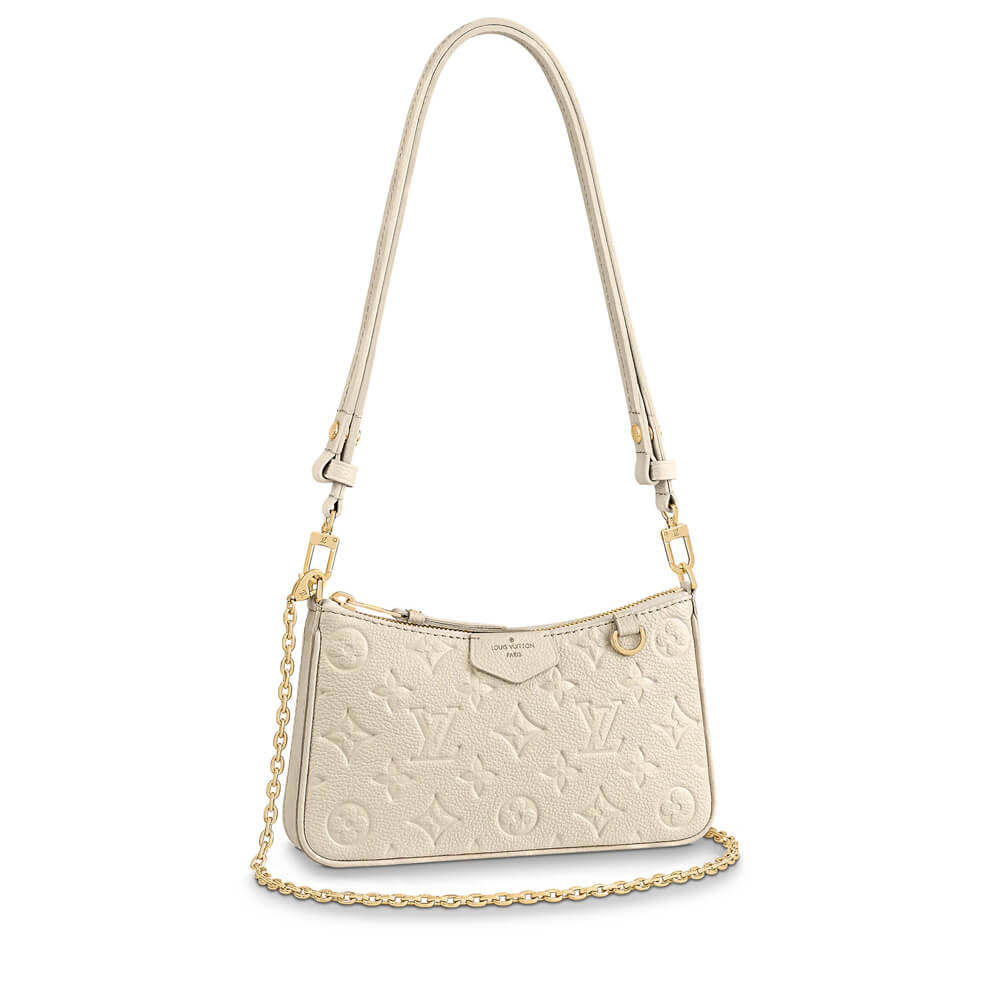 Louis Vuitton Monogram Empreinte Easy Pouch On Strap M81066 Creme