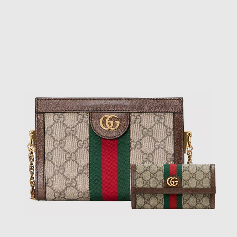 Ophidia GG mini shoulder bag+GUCCI continental wallet