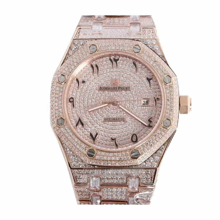 Audemars Piguet Royal Oak Iced Out Rose Gold Replica