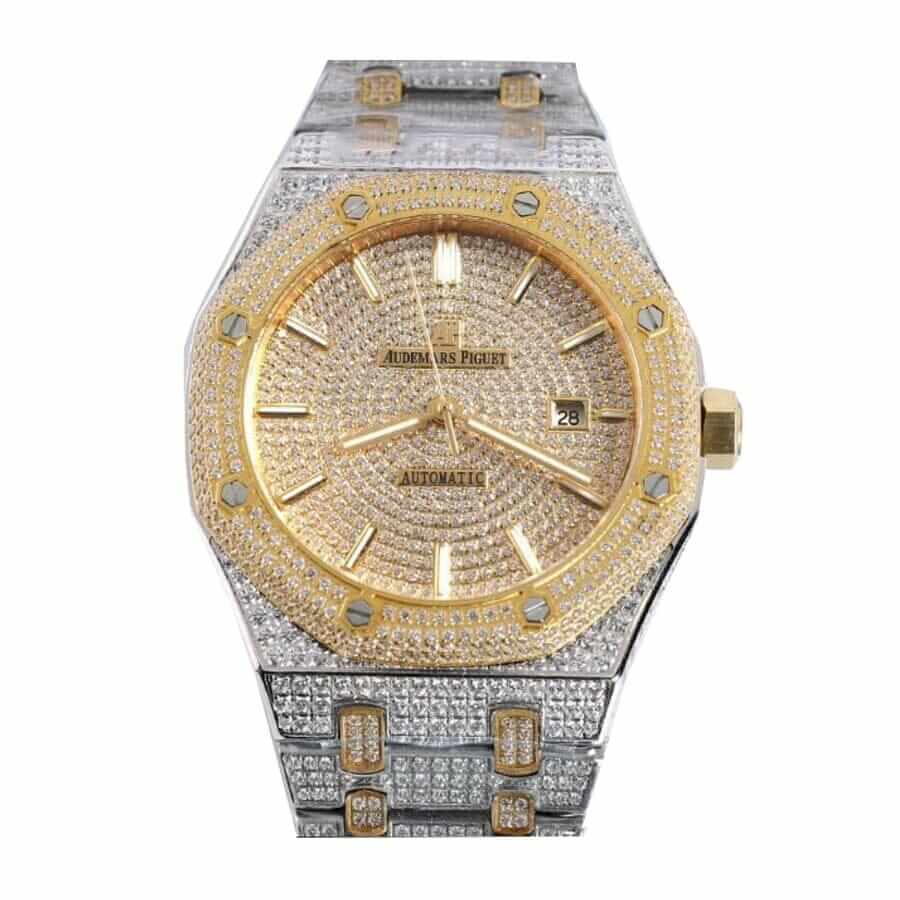 Audemars Piguet Royal Oak Iced Out Yellow Gold Replica