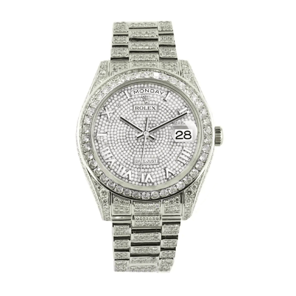 Datejust Iced Out Roman Replica