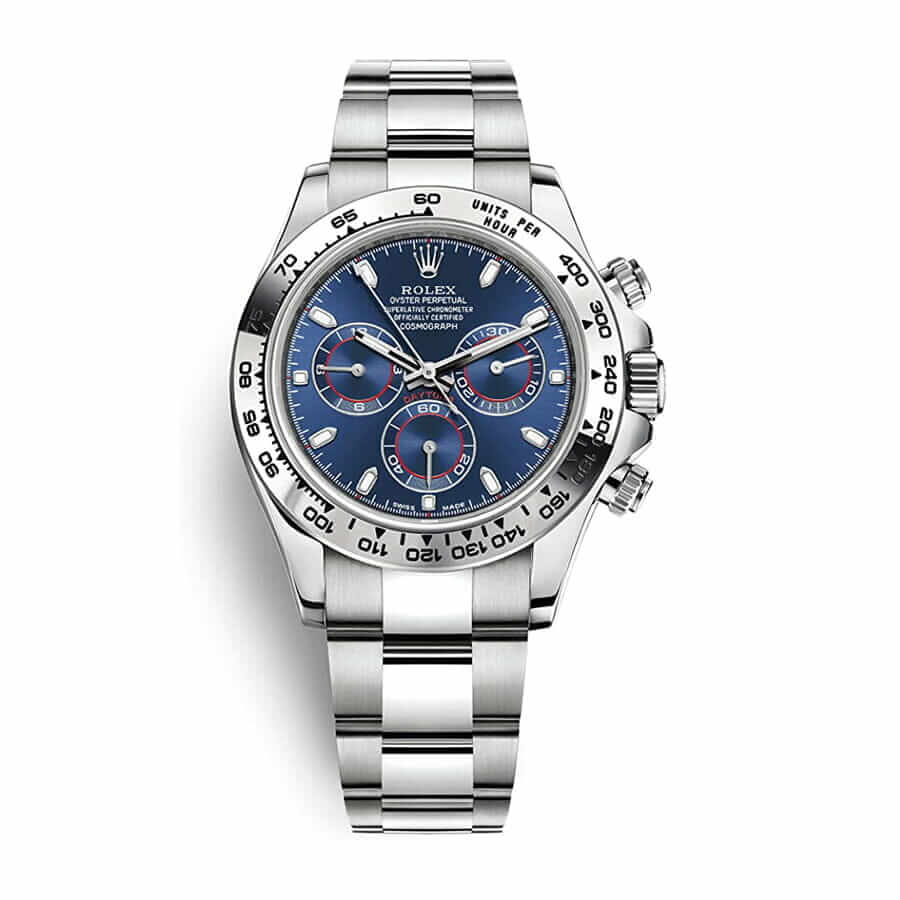 Daytona White Gold Blue Dial Replica