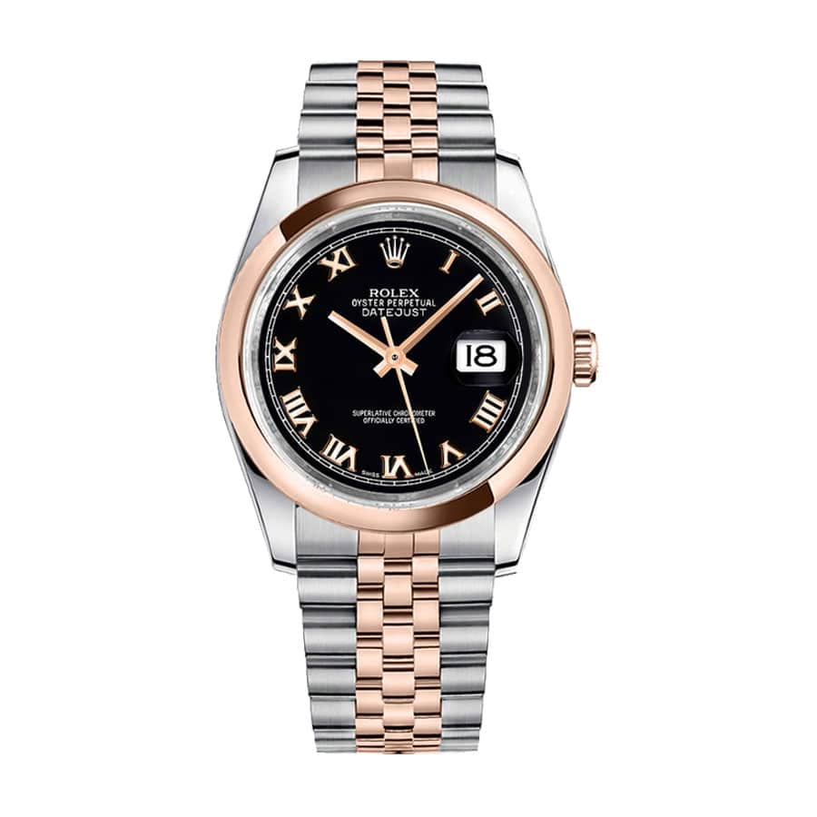 Rolex Datejust 116201 Roman Numeral Black Dial Replica