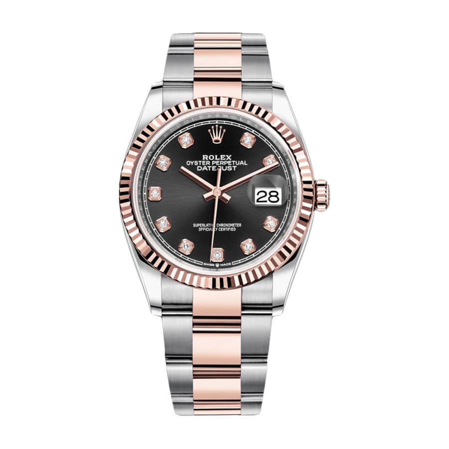 Rolex Datejust 126231 Black With Diamond Dial Replica