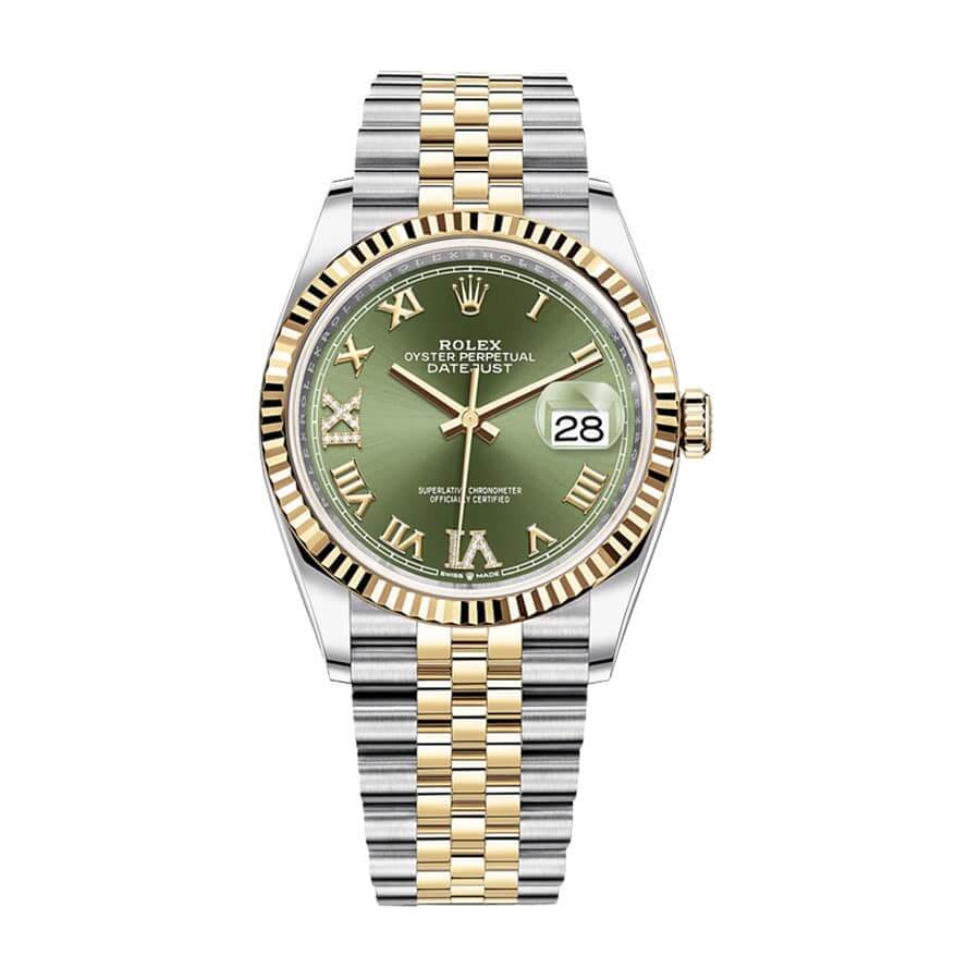 Rolex Datejust 126283RBR Green Roman Dial Replica