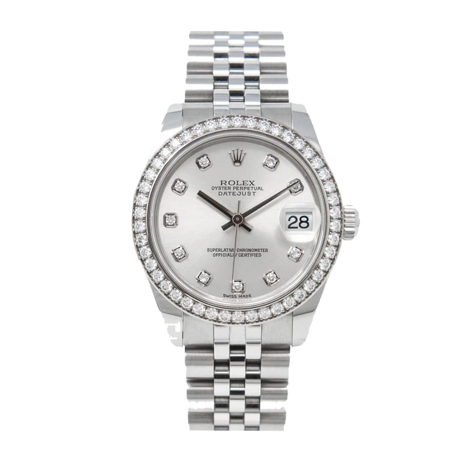 Rolex Datejust 178384-0017 White Gold Black & Diamond Dial Replica