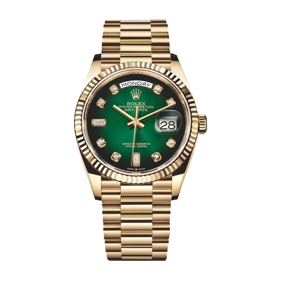 Rolex Day-Date 118238 Yellow Gold Green Dial Replica