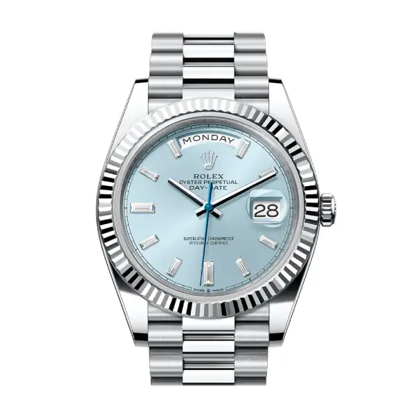 Rolex Day-Date 40 Ice-Blue Diamond Dial Replica