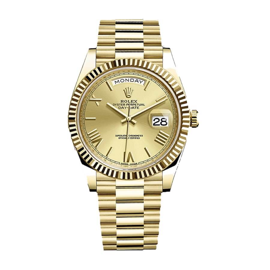 Rolex Day-Date II 228238-0007 KW Yellow Gold Champagne Dial Replica