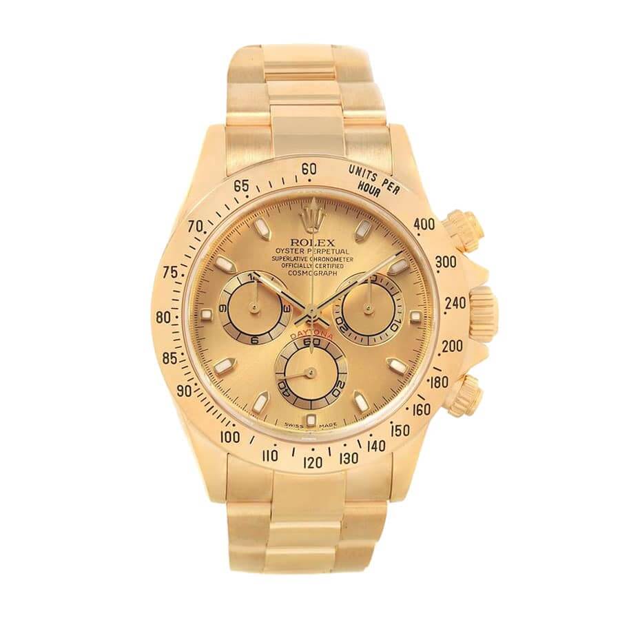 Rolex Daytona Cosmograph Yellow Gold Dial 116528 Oyster Replica