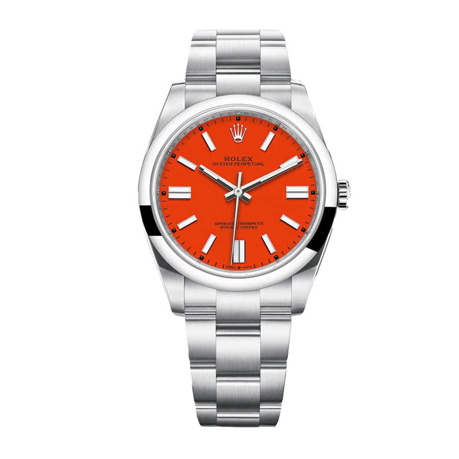 Rolex Oyster Perpetual Red Dial 126000 Replica